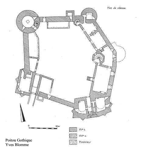 Plan du château de Cherveux